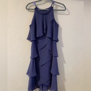 SL Fashions Purple Ruffle Mini Dress 8